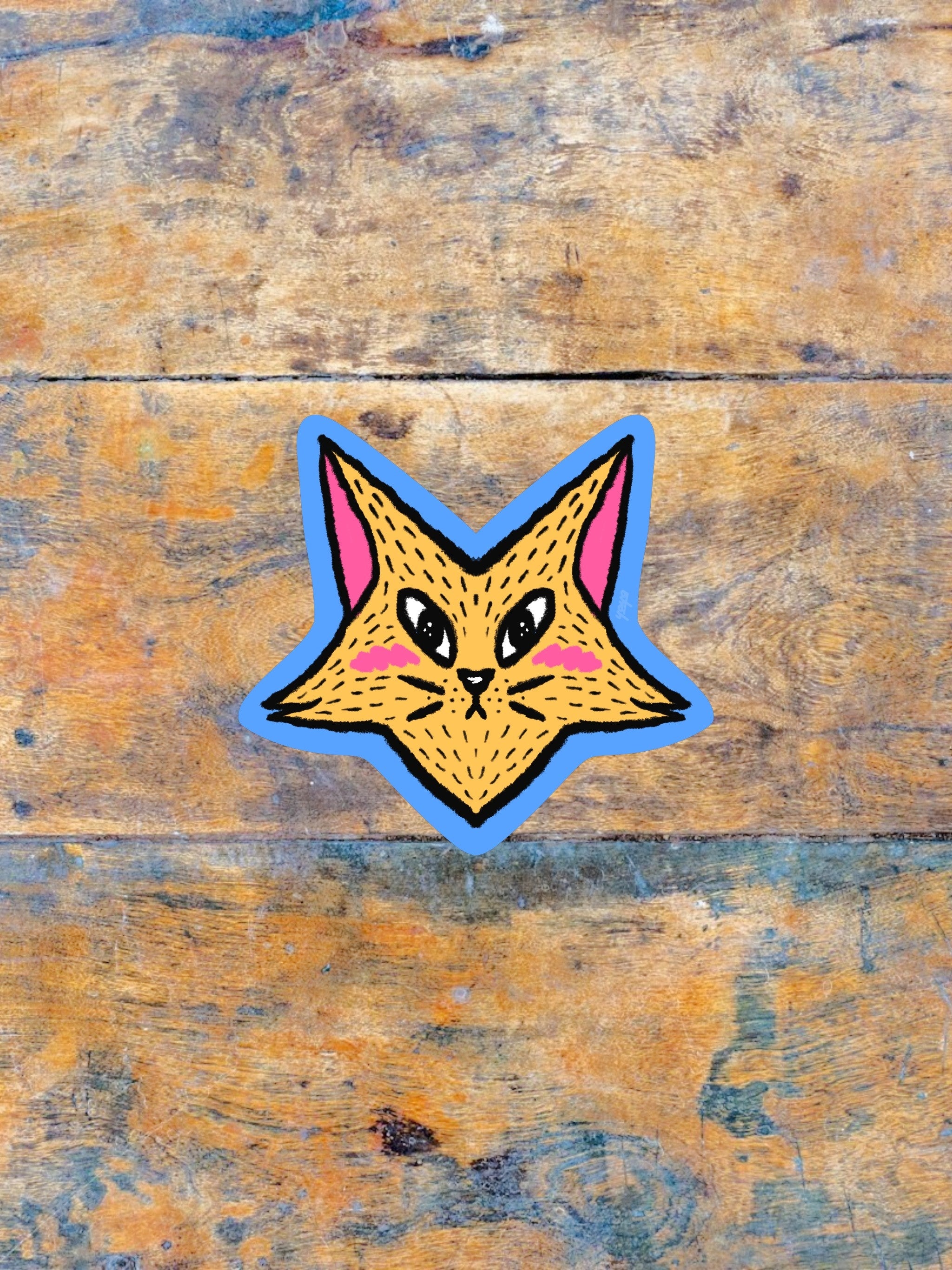 Funny Cat Vinyl Sticker | Stardust | Groovy Gato