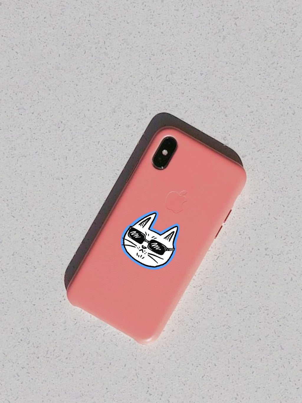 Funny Cat Vinyl Sticker | Slick Whiskers | Groovy Gato