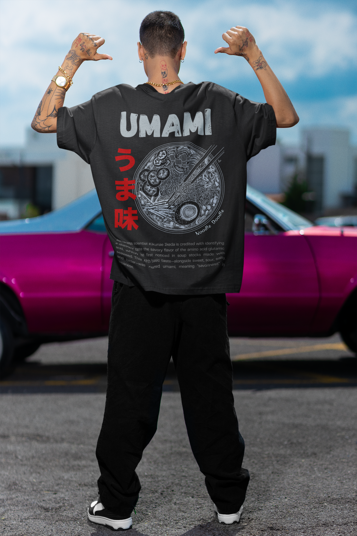 Black Oversized T-shirt | Noodle Doodle