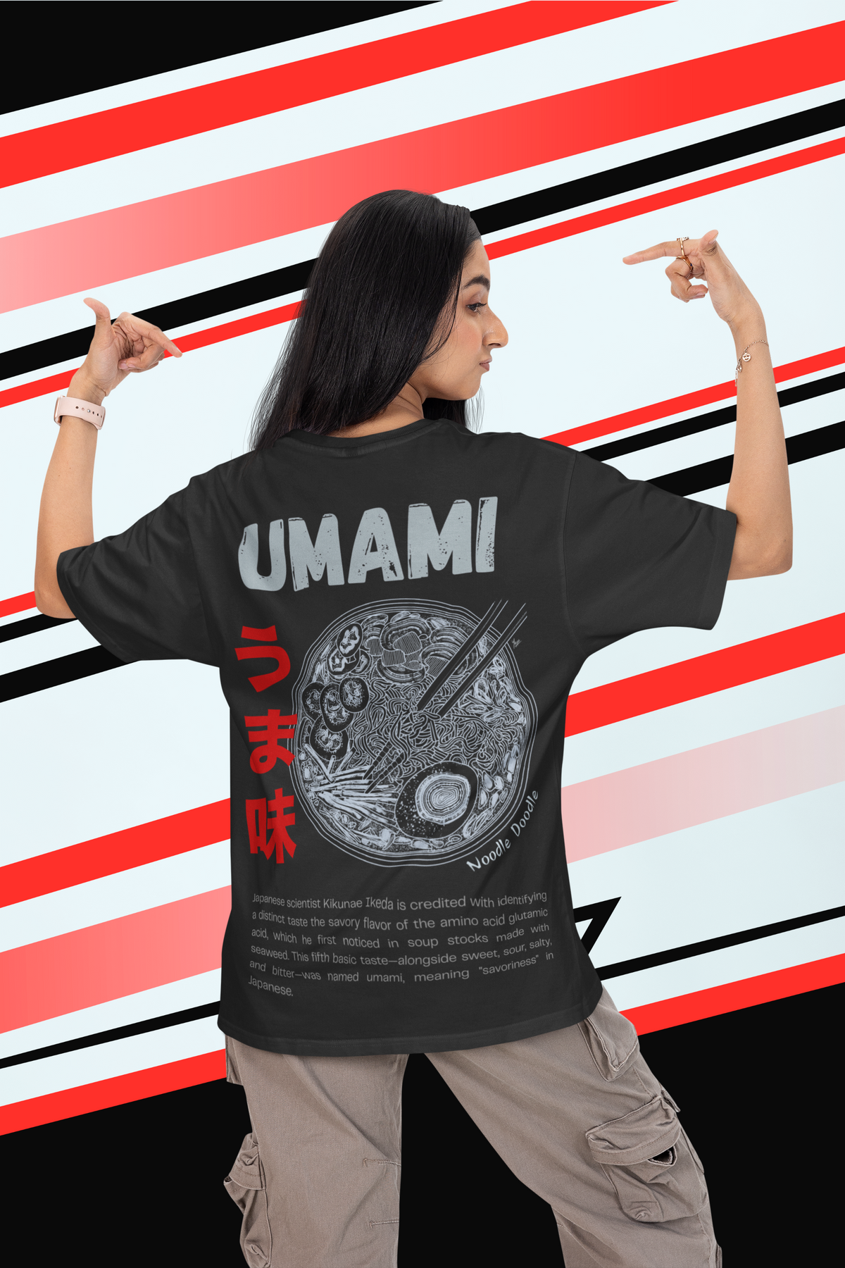 Black Oversized T-shirt | Noodle Doodle