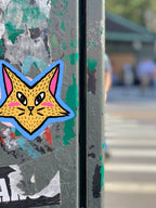 Funny Cat Vinyl Sticker | Stardust | Groovy Gato