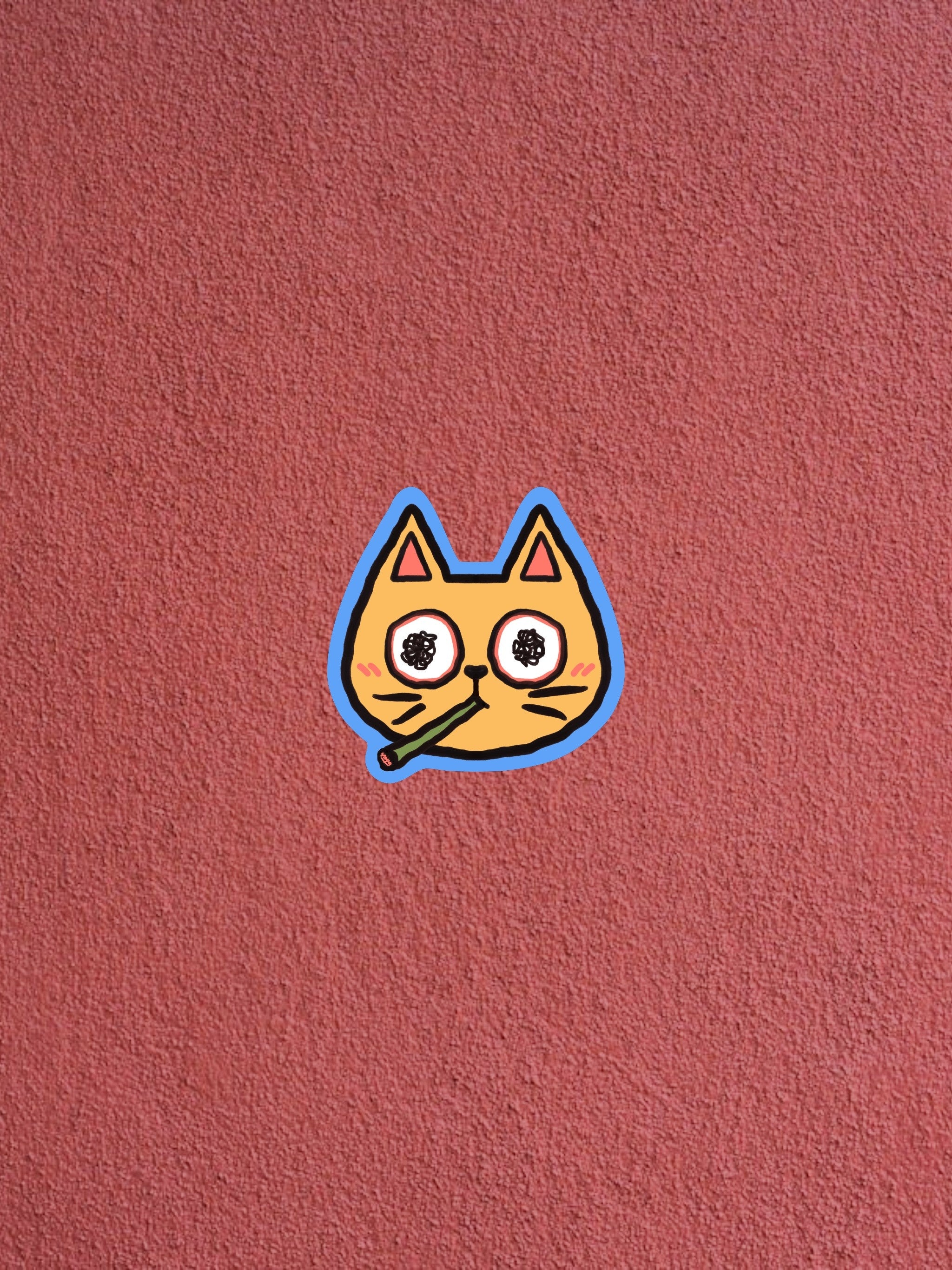 Funny Cat Vinyl Sticker | Tokin' Tom | Groovy Gato