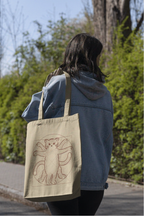 Canvas Tote Bag - Vitruvian Cat