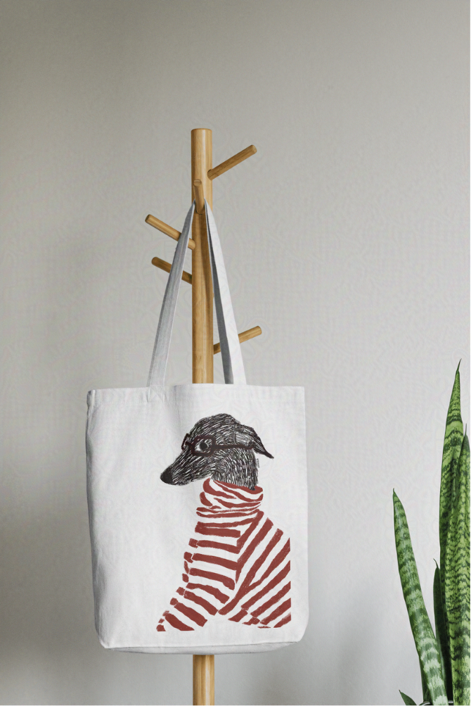 Canvas Tote Bag - Walter the Dog