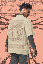 Beige Oversize T-shirt | Vitruvian Cat