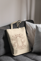 Canvas Tote Bag - Vitruvian Cat