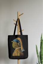 Canvas Tote Bag - Shrek with a Pearl Earring