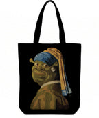 Canvas Tote Bag - Shrek with a Pearl Earring