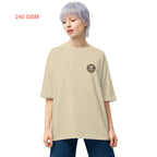 Beige Oversize T-shirt | Vitruvian Cat