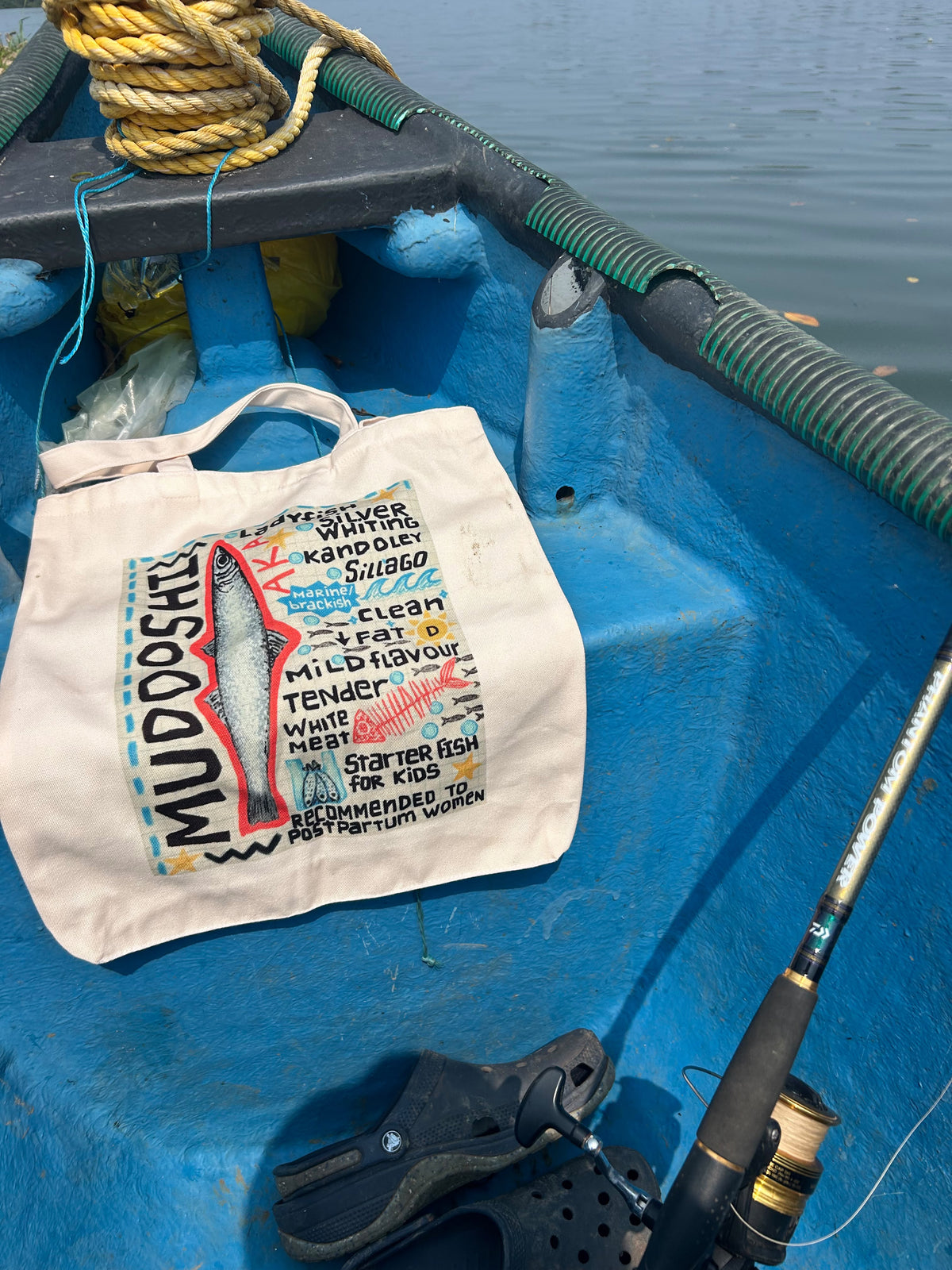 Fish Graphic Canvas Tote Bag | Muddoshi