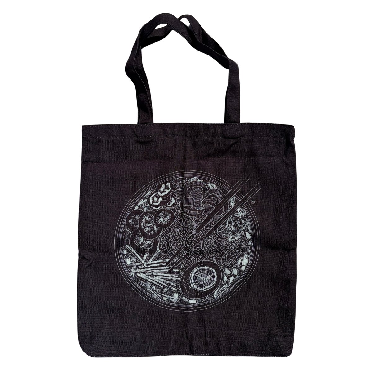 Graphic Ramen Canvas Tote Bag | Noodle Doodle