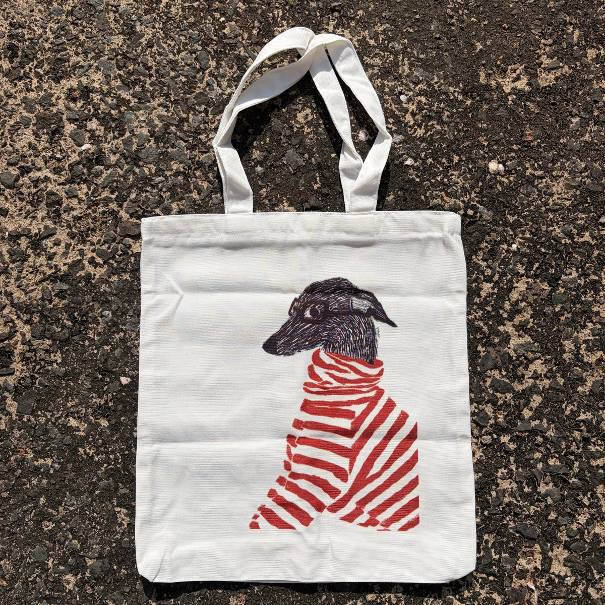 Funny Dog Art Canvas Tote Bag | Walter The Dog