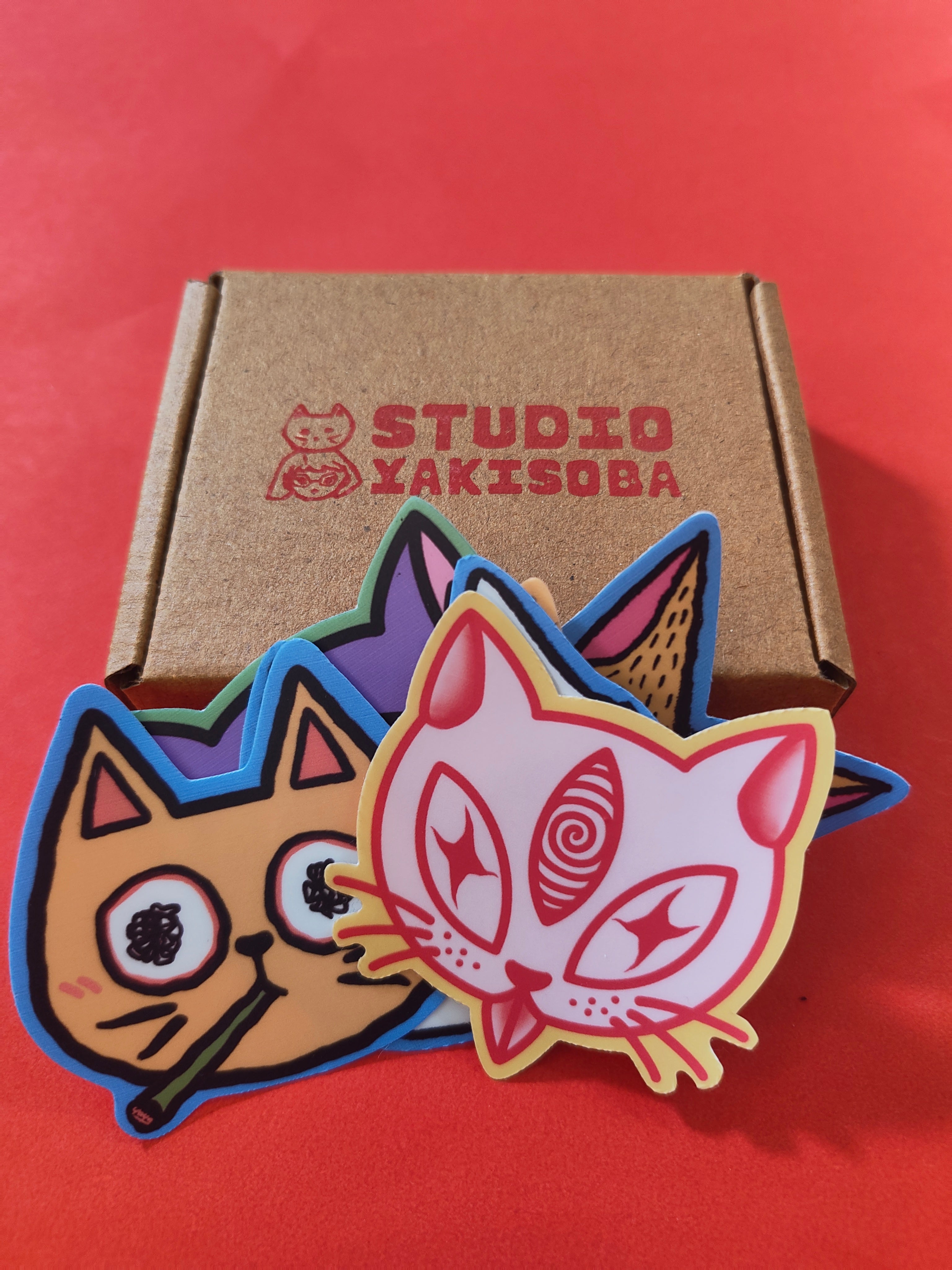 Funny Cat Sticker Pack | Groovy Gato Collection | Set of 6