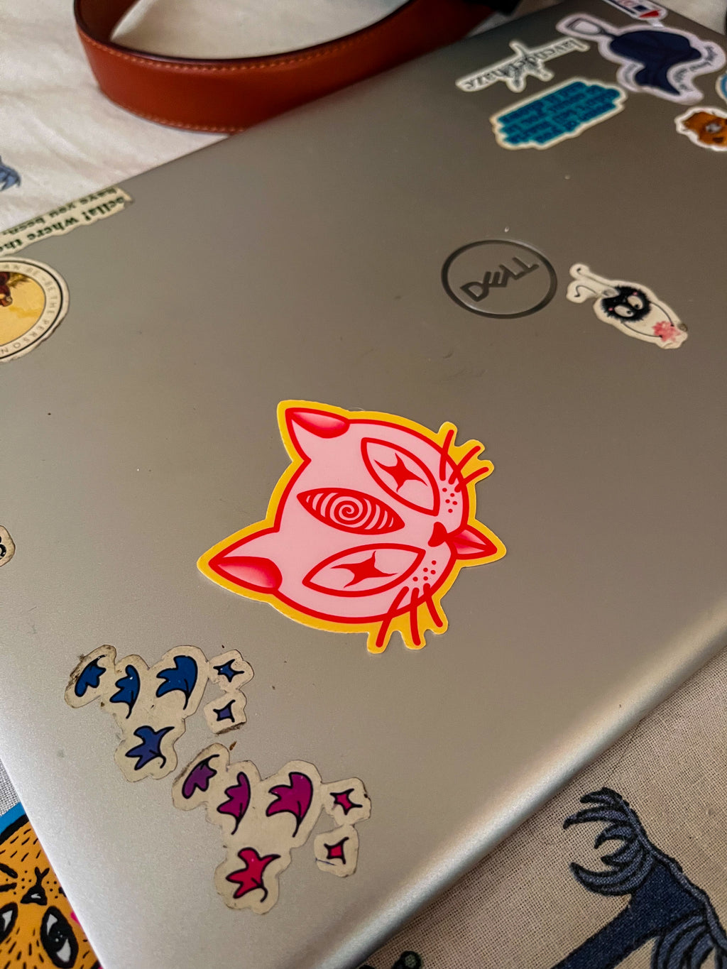 Funny Cat Vinyl Sticker | Cosmic Cathy | Groovy Gato