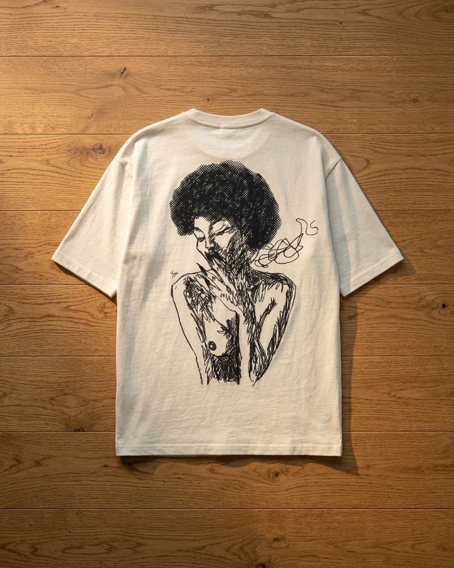 Off-White Oversized T-shirt | Lady Nicotine | Unisex