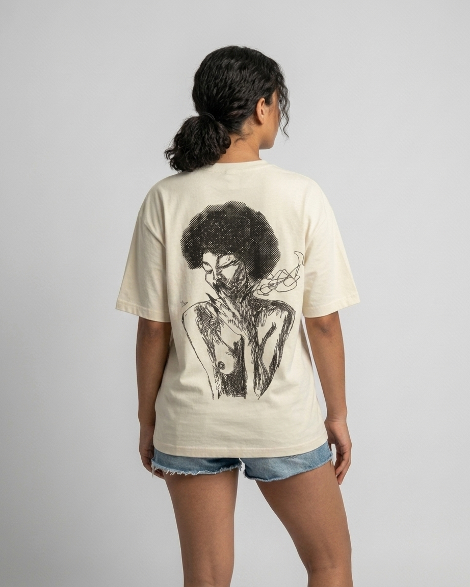 Off-White Oversized T-shirt | Lady Nicotine | Unisex