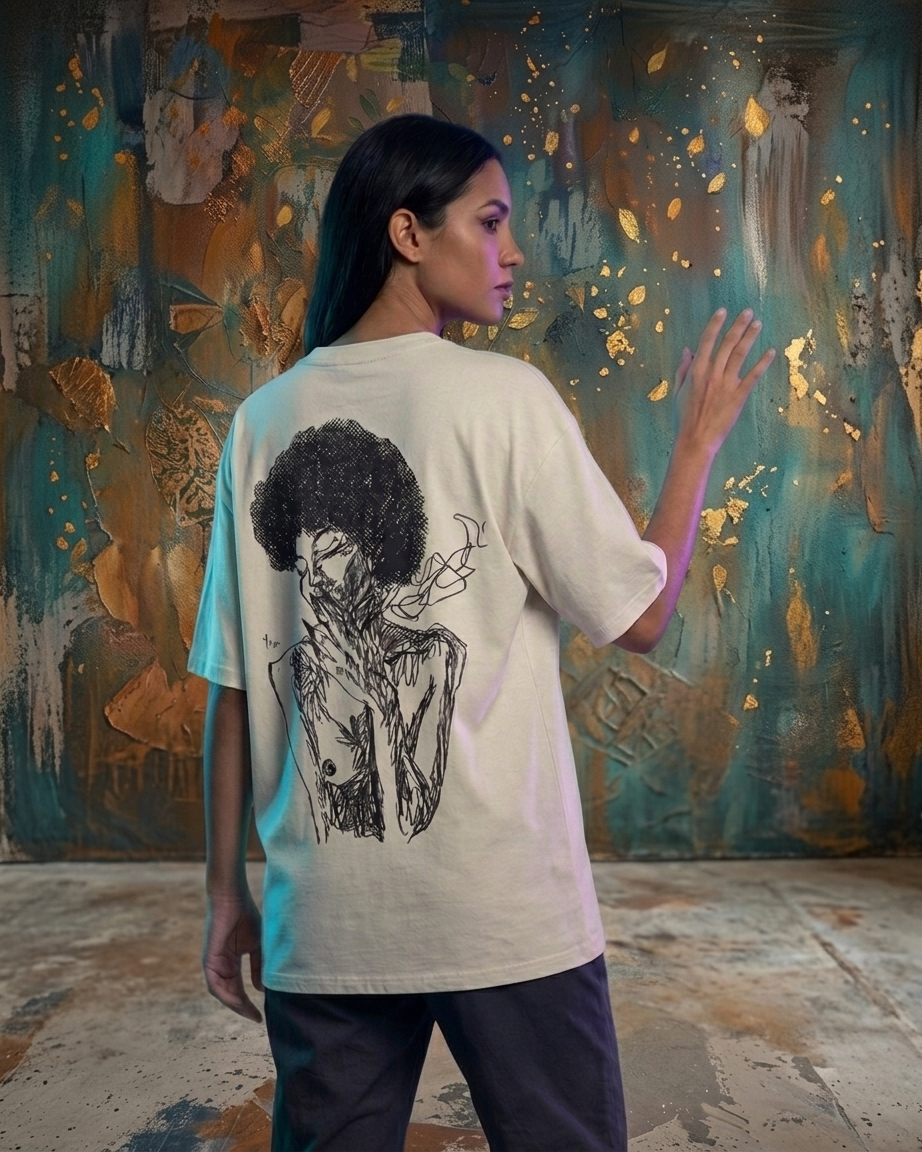 Off-White Oversized T-shirt | Lady Nicotine | Unisex